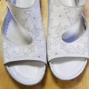 Spring Step White Sandals